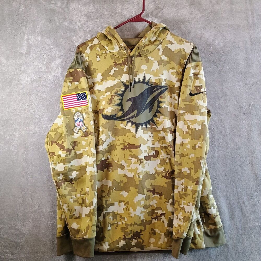Nike Dri-Fit Miami Dolphins Salute To Service XL Camo Hoodie